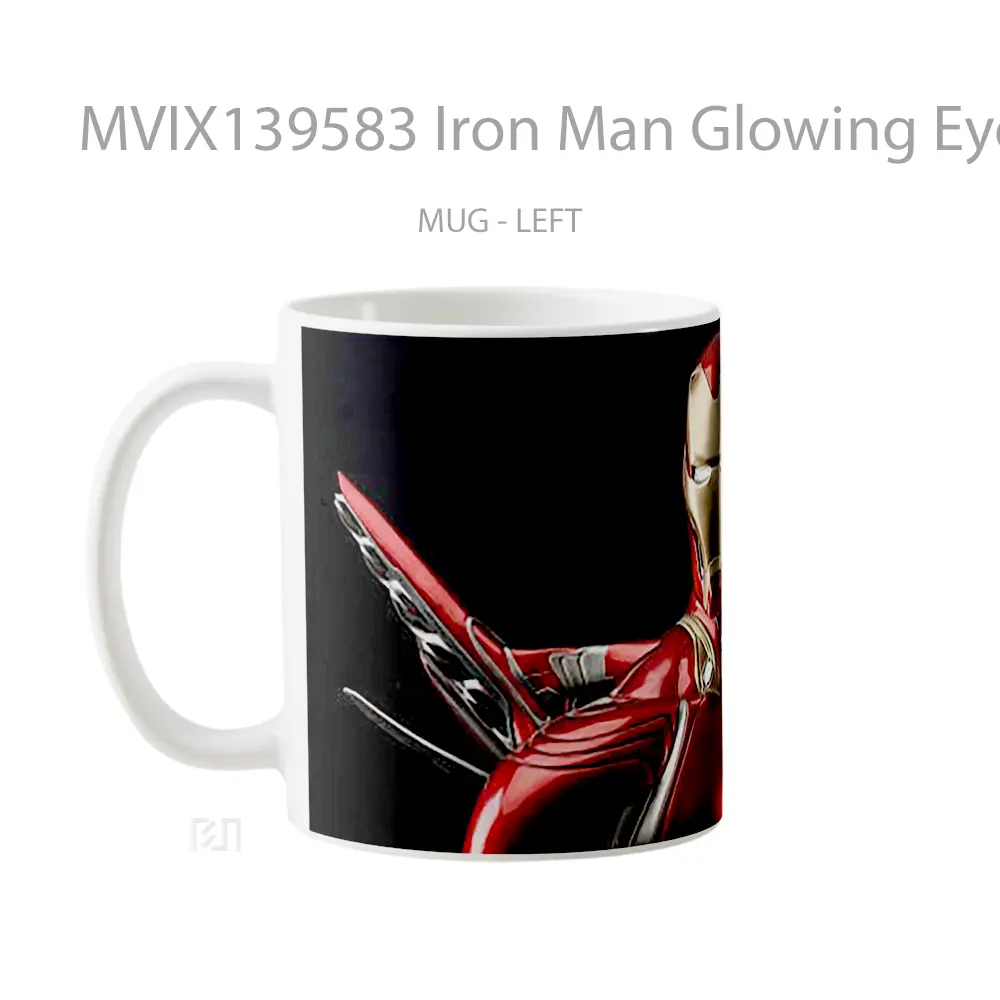 Mug Iron Man Glowing Eyes Gelas Superhero - All-side / Desain