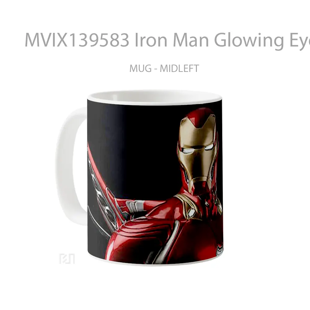 Mug Iron Man Glowing Eyes Gelas Superhero - All-side / Desain