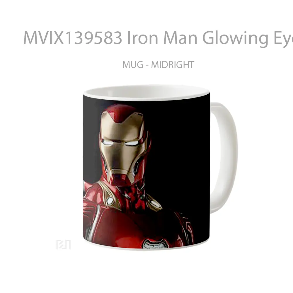 Mug Iron Man Glowing Eyes Gelas Superhero - All-side / Desain