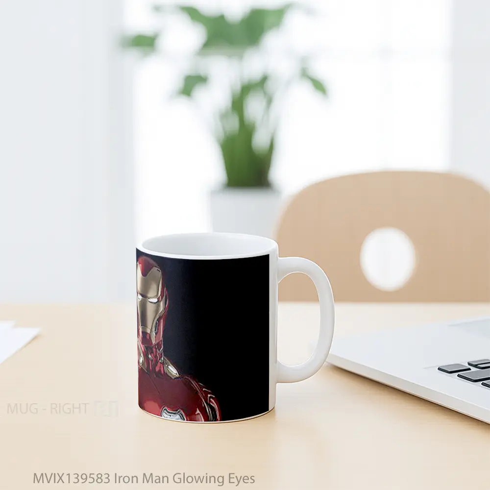 Mug Iron Man Glowing Eyes Gelas Superhero - All-side / Desain