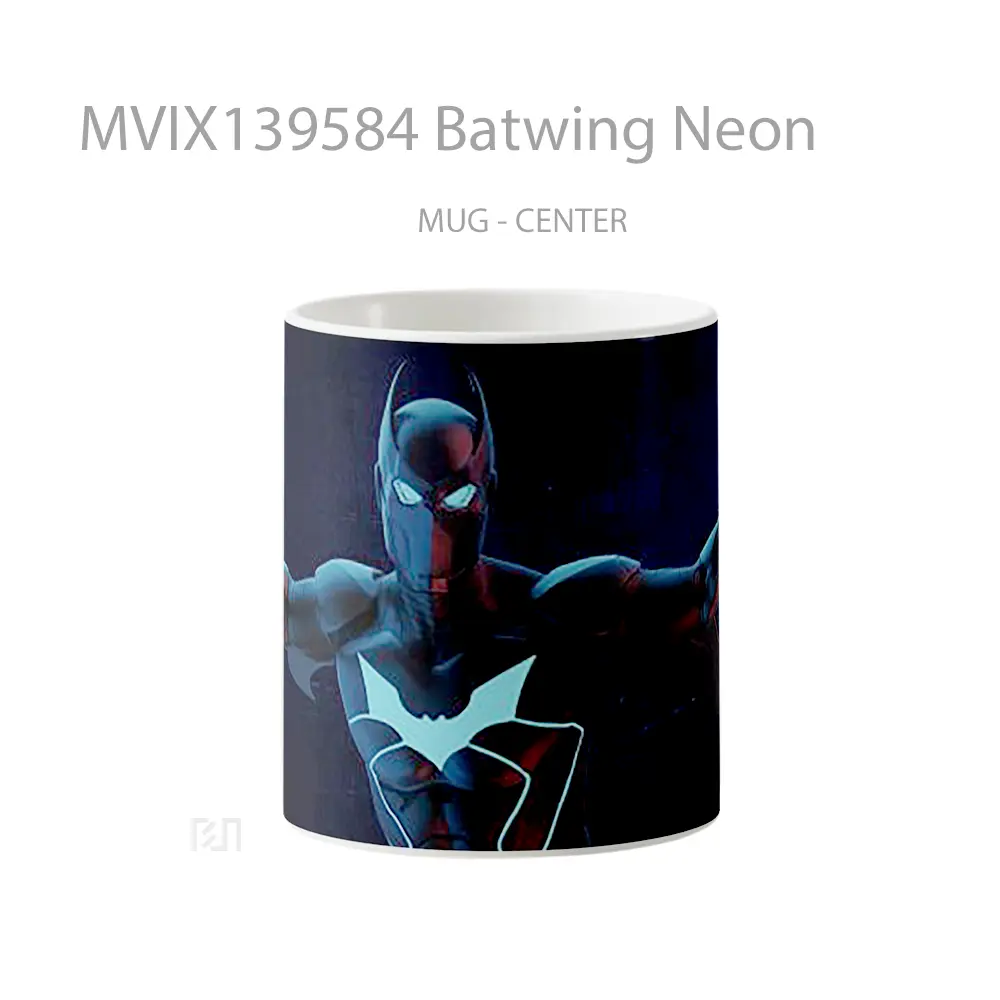 Mug Batwing Neon Gelas Keramik Unik