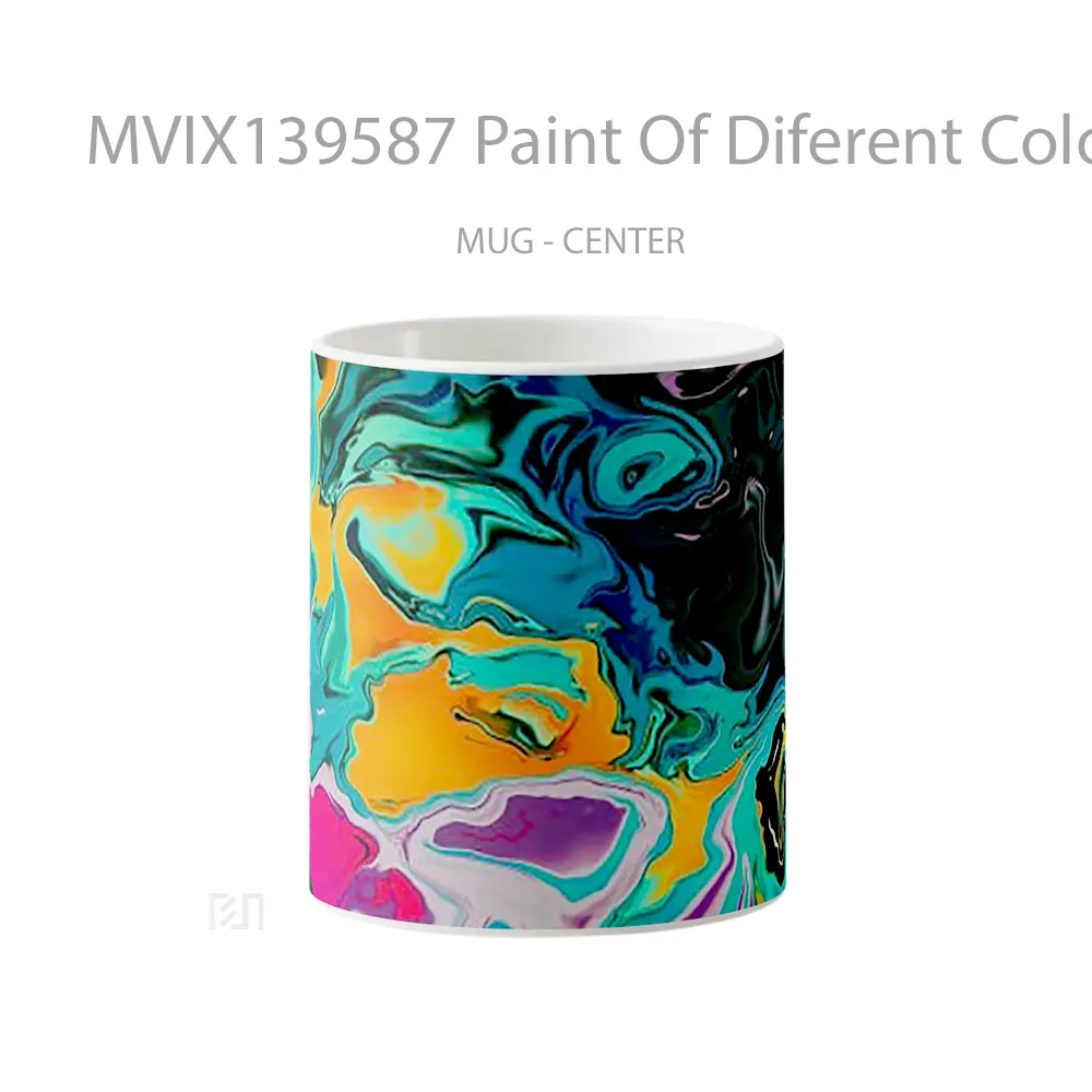 Mug Paint Of Diferent Colors Gelas Keramik Unik