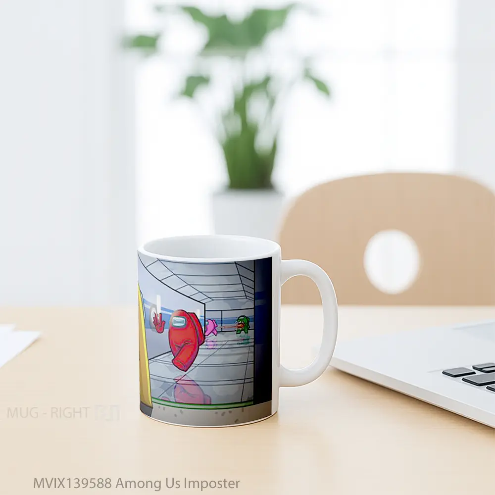 Mug Among Us Imposter Gelas Keramik Unik - All-side / Desain