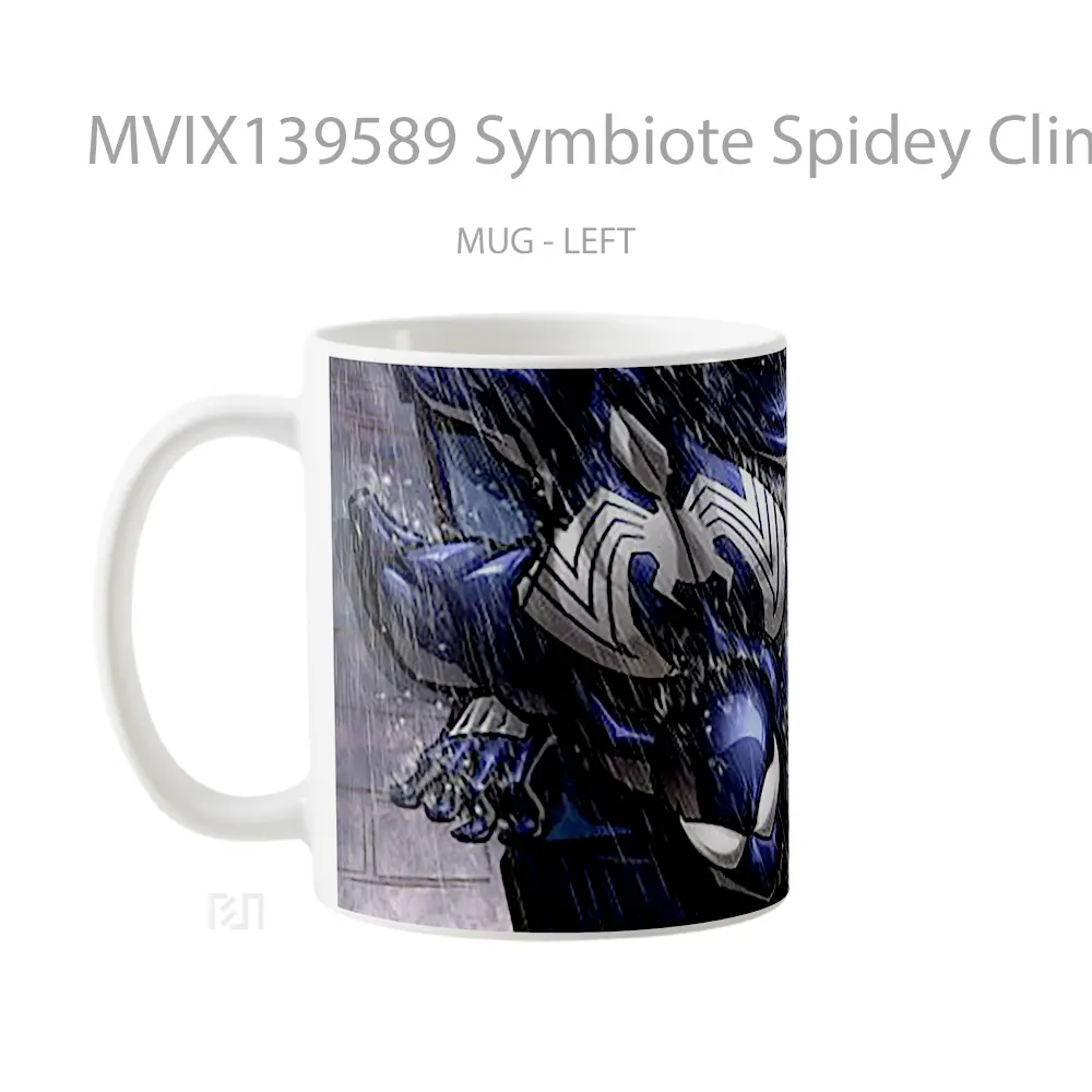 Mug Symbiote Spidey Climbing Wall Gelas Keramik Unik - All-side / Desain