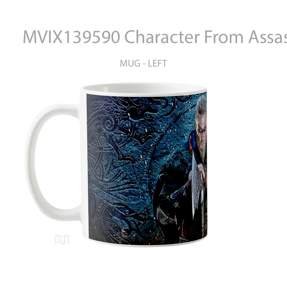 Mug Character From Assassins Creed Valhalla Cangkir Gamer - All-side / Desain