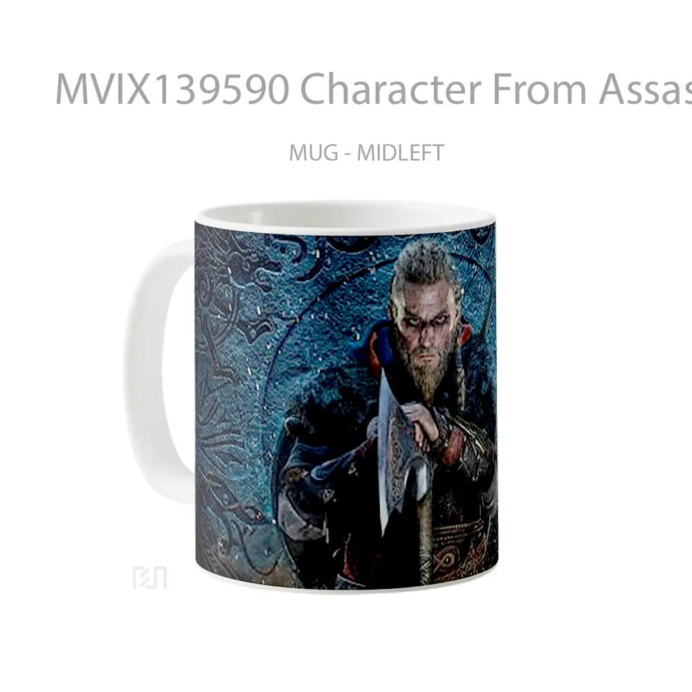 Mug Character From Assassins Creed Valhalla Cangkir Gamer - All-side / Desain