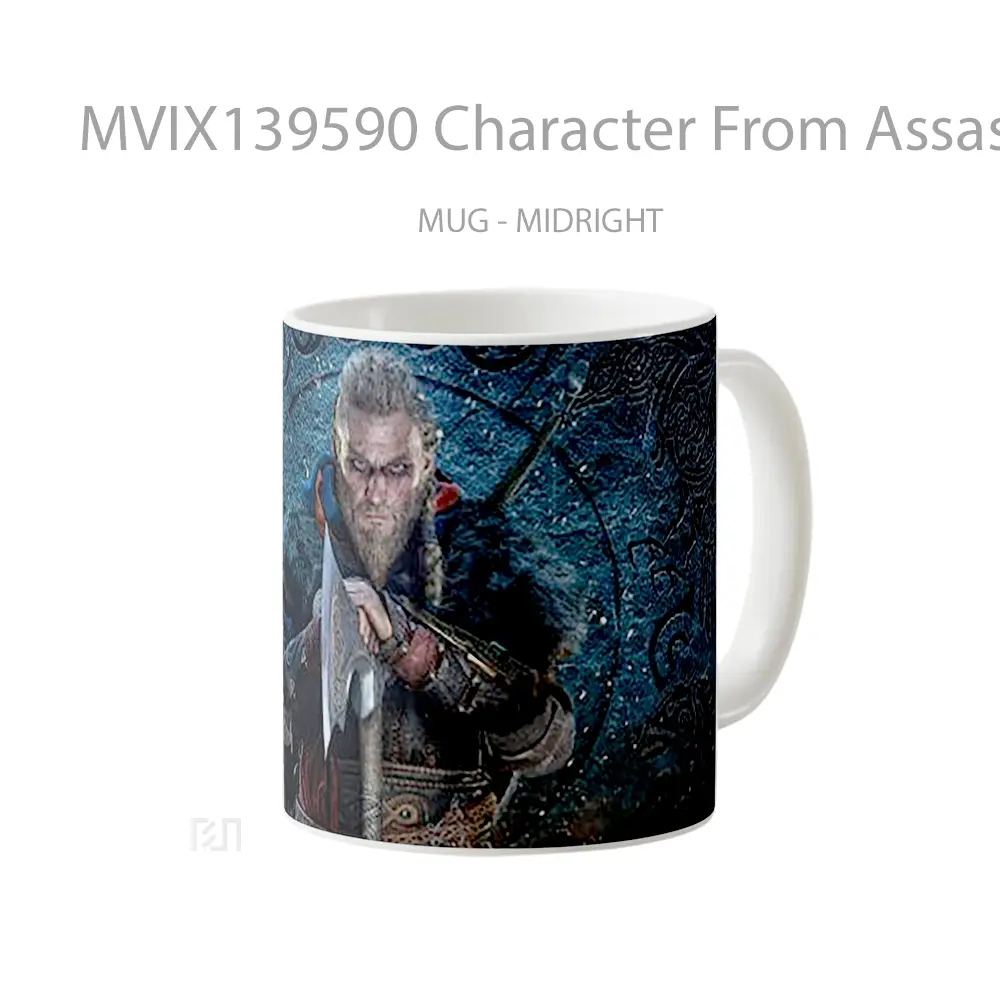 Mug Character From Assassins Creed Valhalla Cangkir Gamer - All-side / Desain