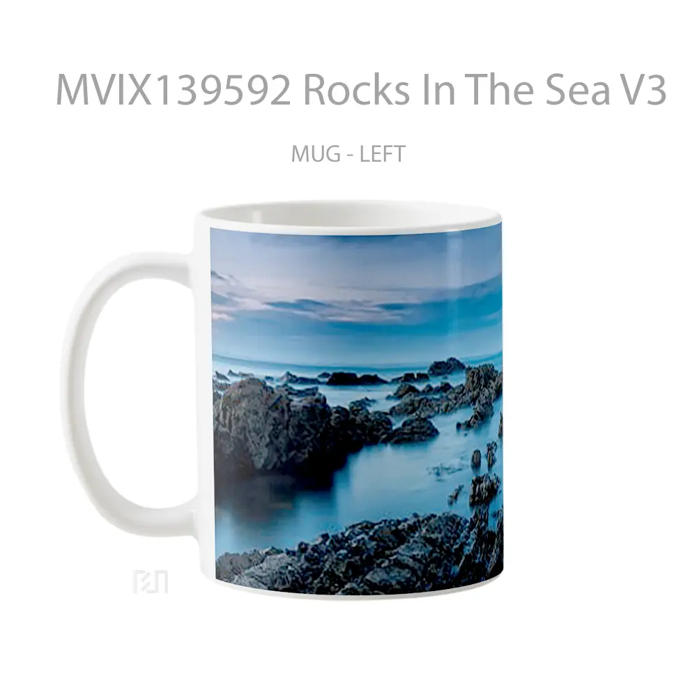 Mug Rocks In The Sea V3 Gelas Pemandangan Alam - All-side / Desain