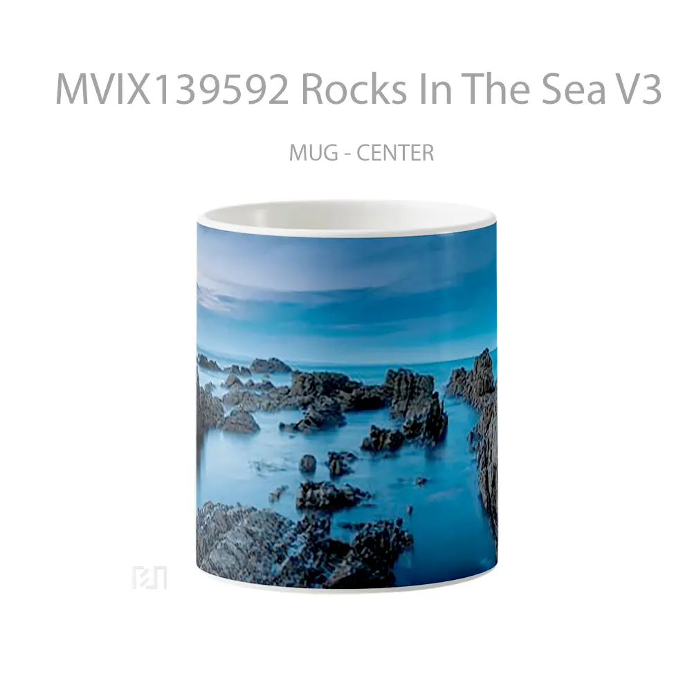 Mug Rocks In The Sea V3 Gelas Pemandangan Alam
