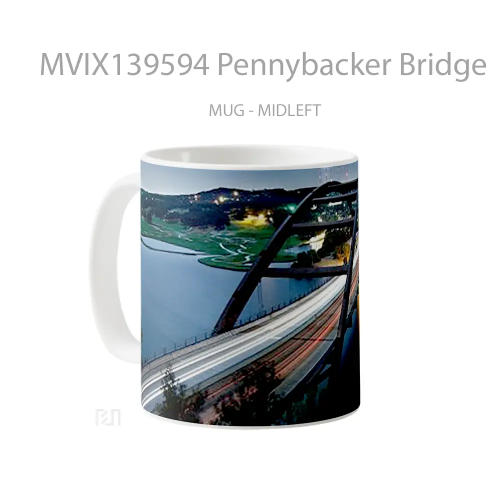 Mug Pennybacker Bridge Gelas Keramik Unik - All-side / Desain