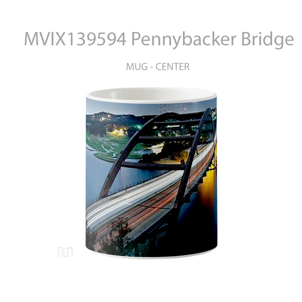 Mug Pennybacker Bridge Gelas Keramik Unik