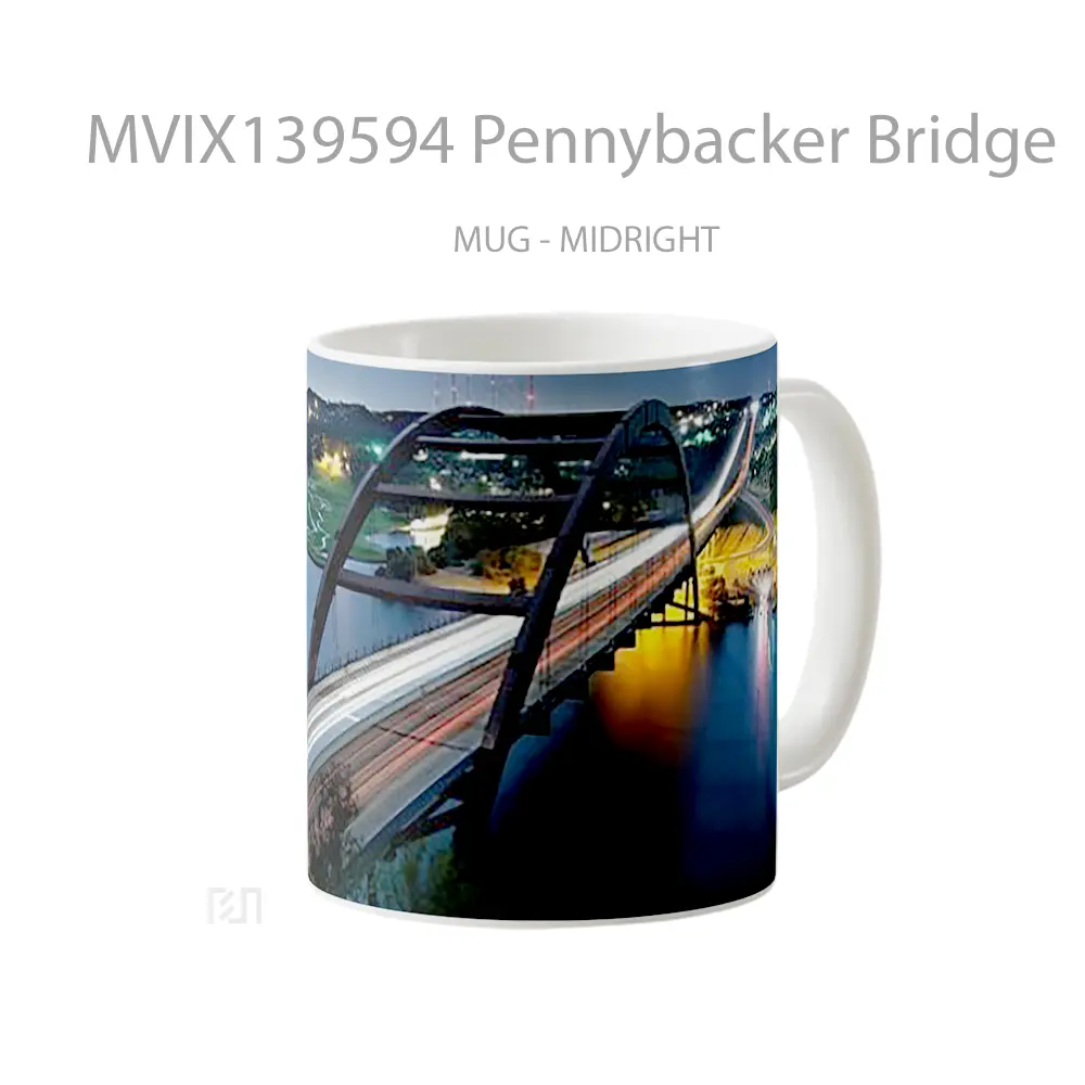 Mug Pennybacker Bridge Gelas Keramik Unik - All-side / Desain