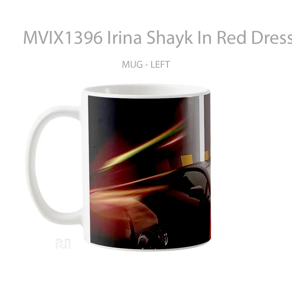 Mug Irina Shayk In Red Dress Gelas Keramik Unik - All-side / Desain