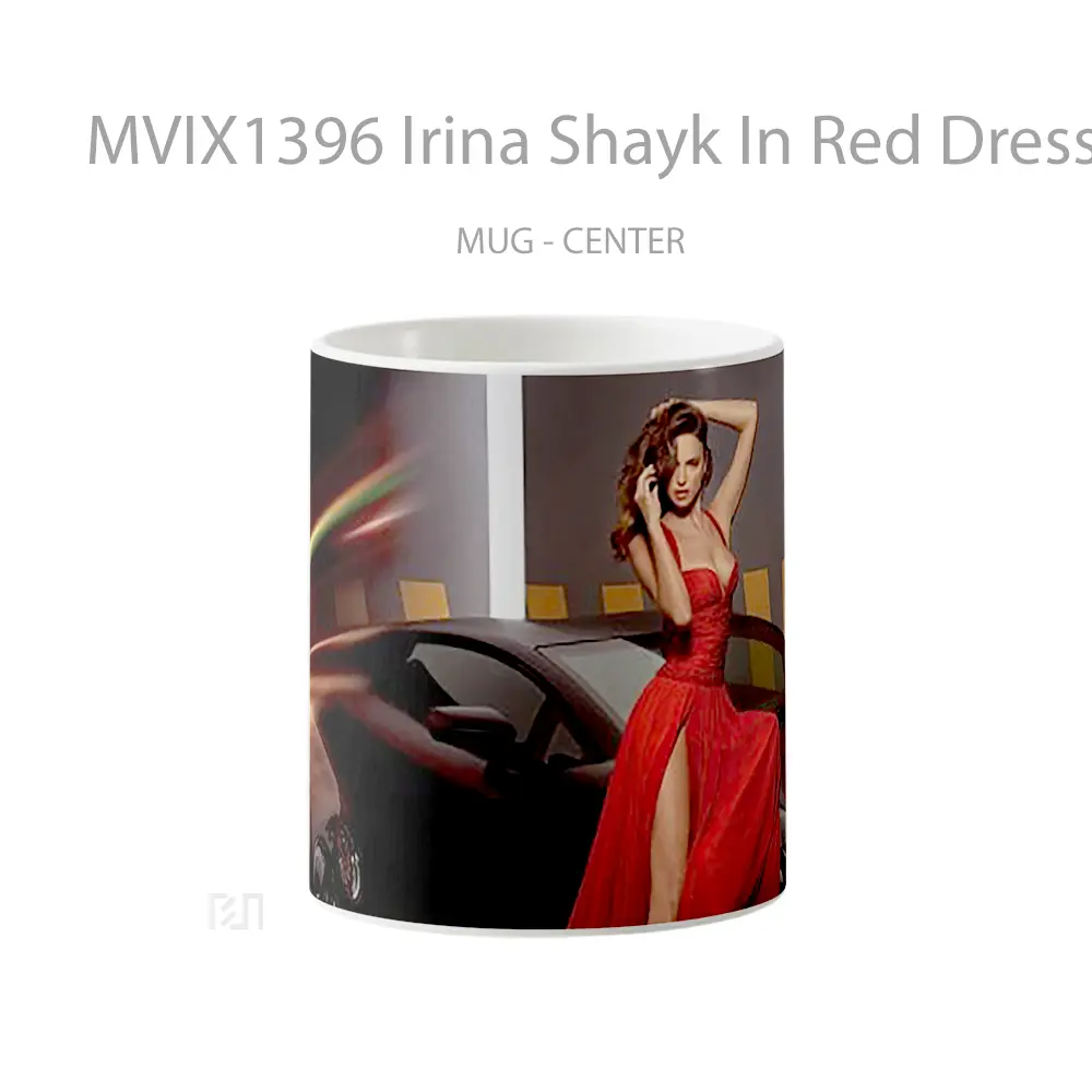 Mug Irina Shayk In Red Dress Gelas Keramik Unik
