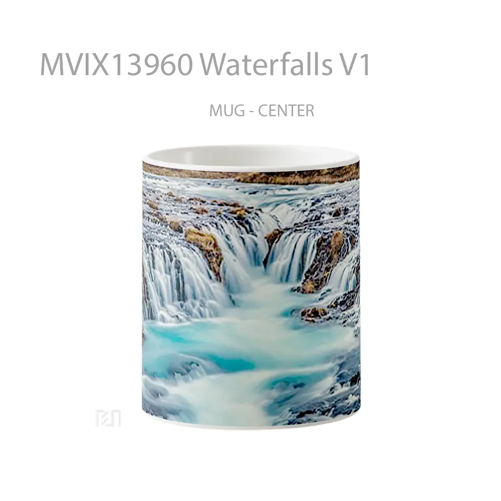 Mug Waterfalls V1 Gelas Pemandangan Alam