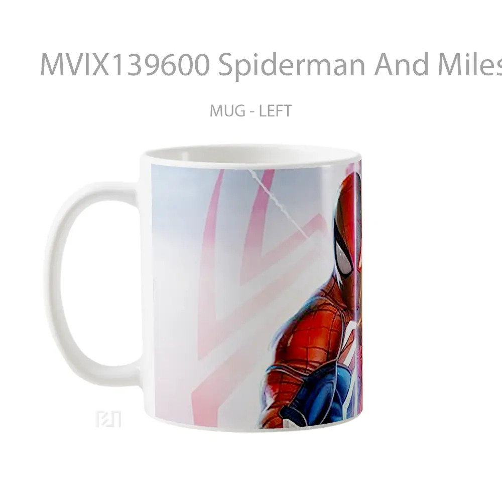 Mug Spiderman And Miles Morales Gelas Superhero - All-side / Desain