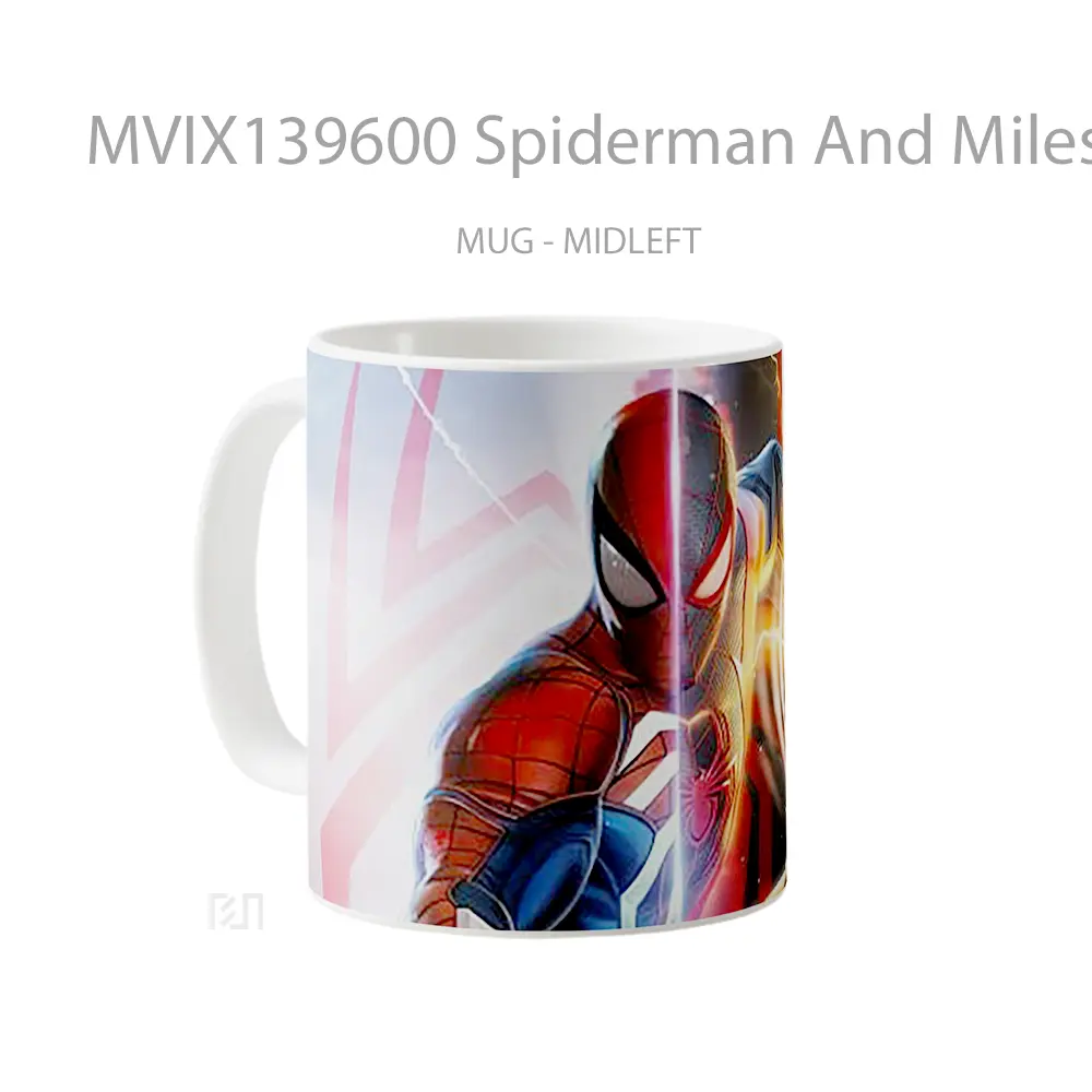 Mug Spiderman And Miles Morales Gelas Superhero - All-side / Desain
