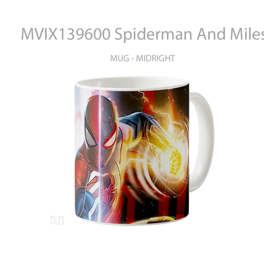 Mug Spiderman And Miles Morales Gelas Superhero - All-side / Desain
