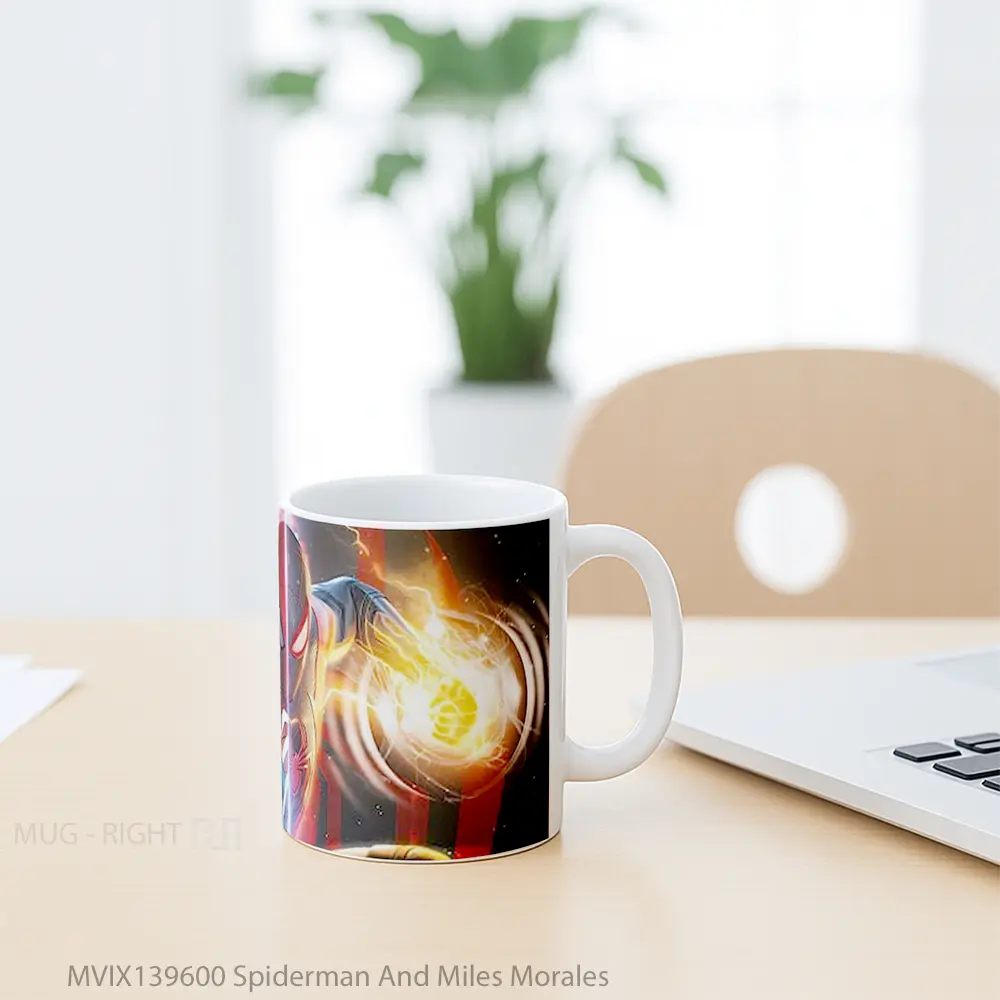 Mug Spiderman And Miles Morales Gelas Superhero - All-side / Desain