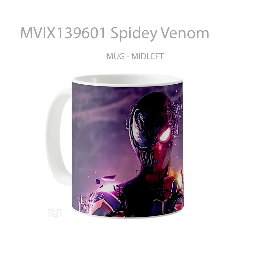 Mug Spidey Venom Gelas Superhero - All-side / Desain