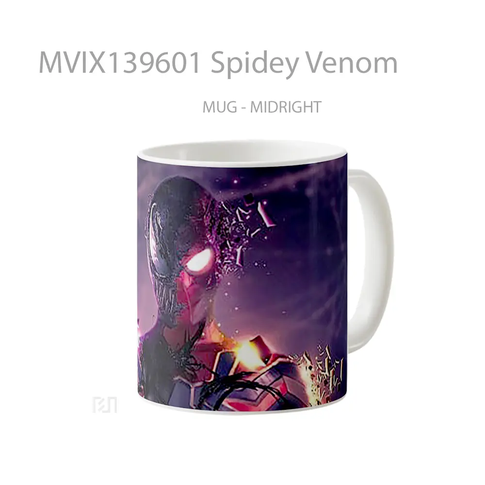 Mug Spidey Venom Gelas Superhero - All-side / Desain