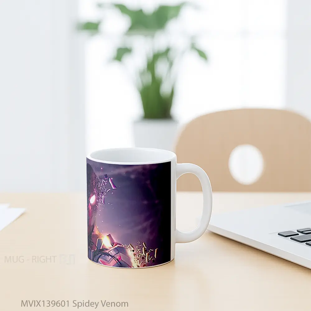 Mug Spidey Venom Gelas Superhero - All-side / Desain