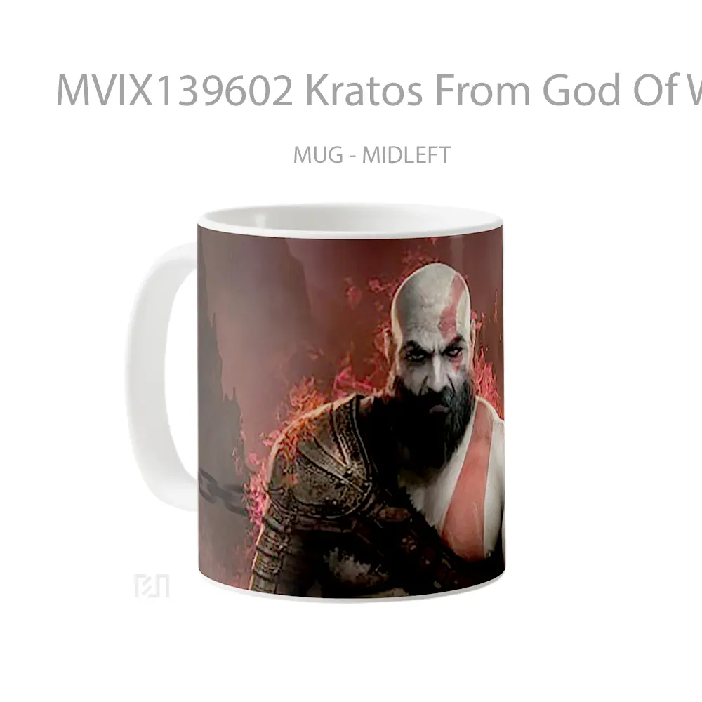 Mug Kratos From God Of War 2020 Gelas Keramik Unik - All-side / Desain