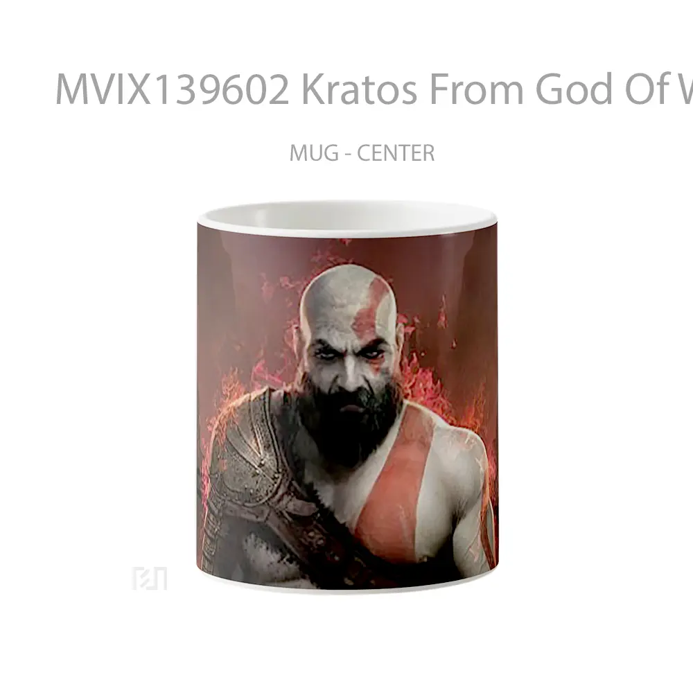Mug Kratos From God Of War 2020 Gelas Keramik Unik