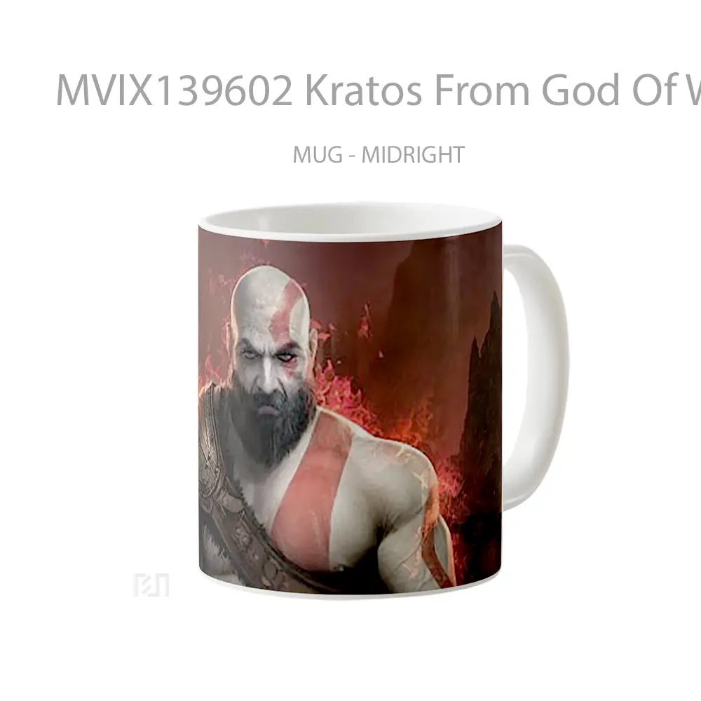 Mug Kratos From God Of War 2020 Gelas Keramik Unik - All-side / Desain