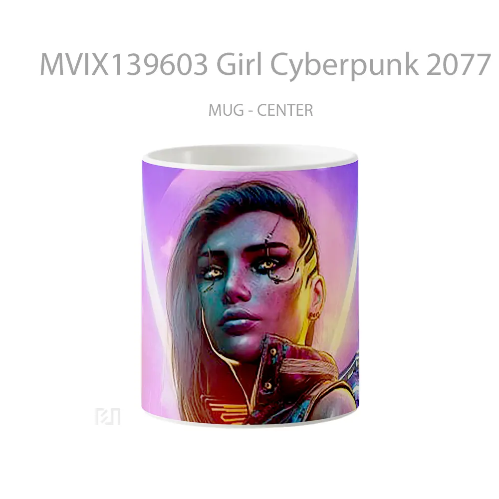 Mug Girl Cyberpunk 2077 Style Cangkir Gamer