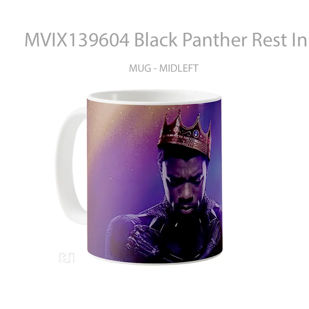 Mug Black Panther Rest In Power Gelas Superhero - All-side / Desain