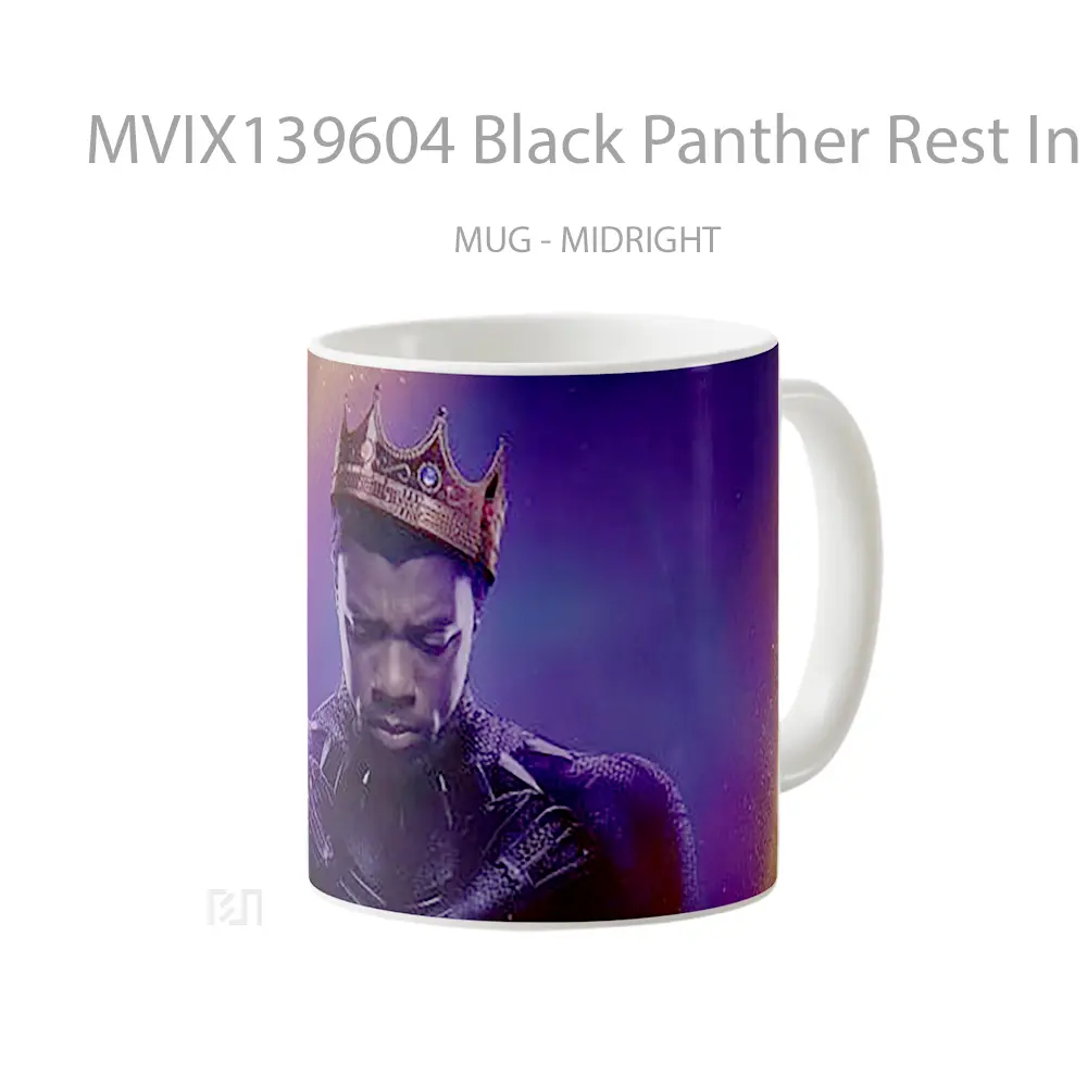 Mug Black Panther Rest In Power Gelas Superhero - All-side / Desain