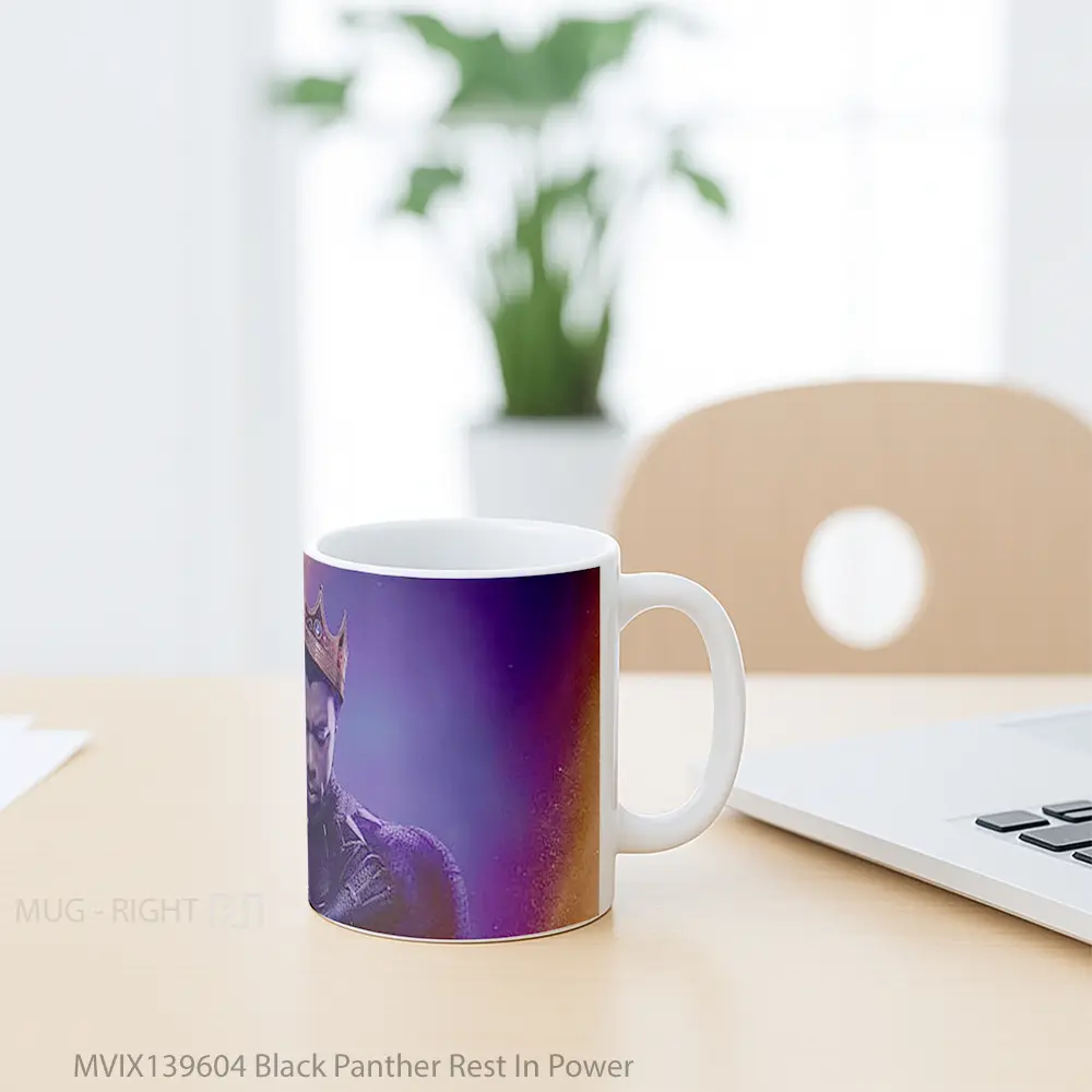 Mug Black Panther Rest In Power Gelas Superhero - All-side / Desain