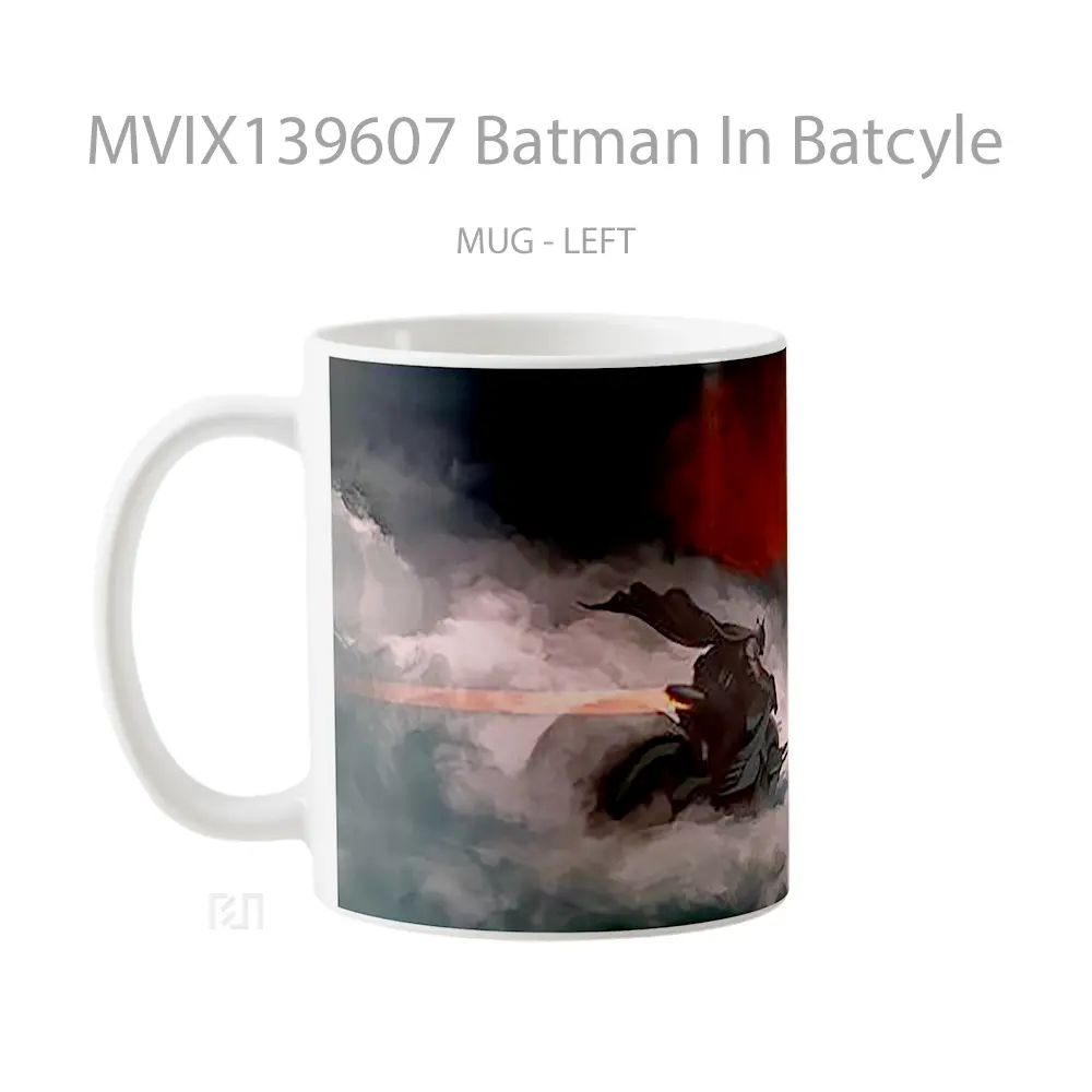 Mug Batman In Batcyle Gelas Superhero - All-side / Desain