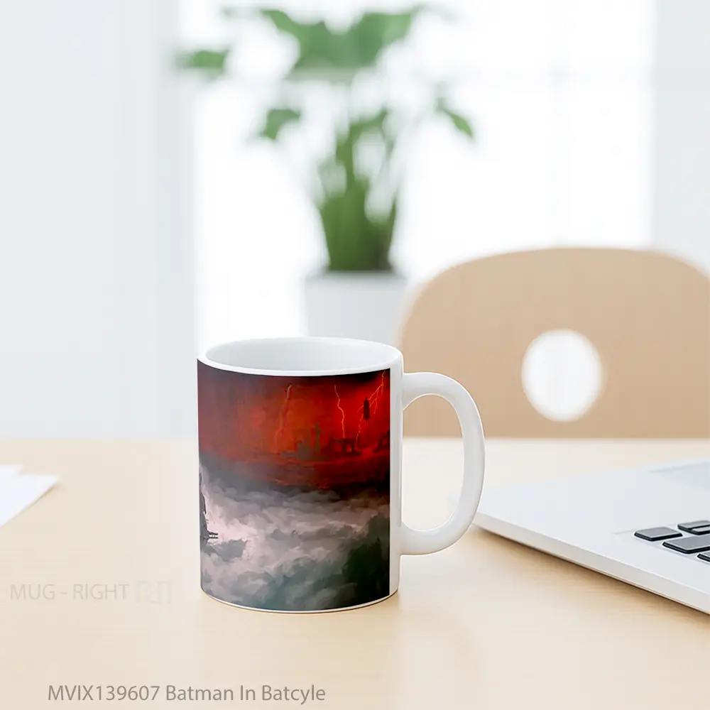 Mug Batman In Batcyle Gelas Superhero - All-side / Desain