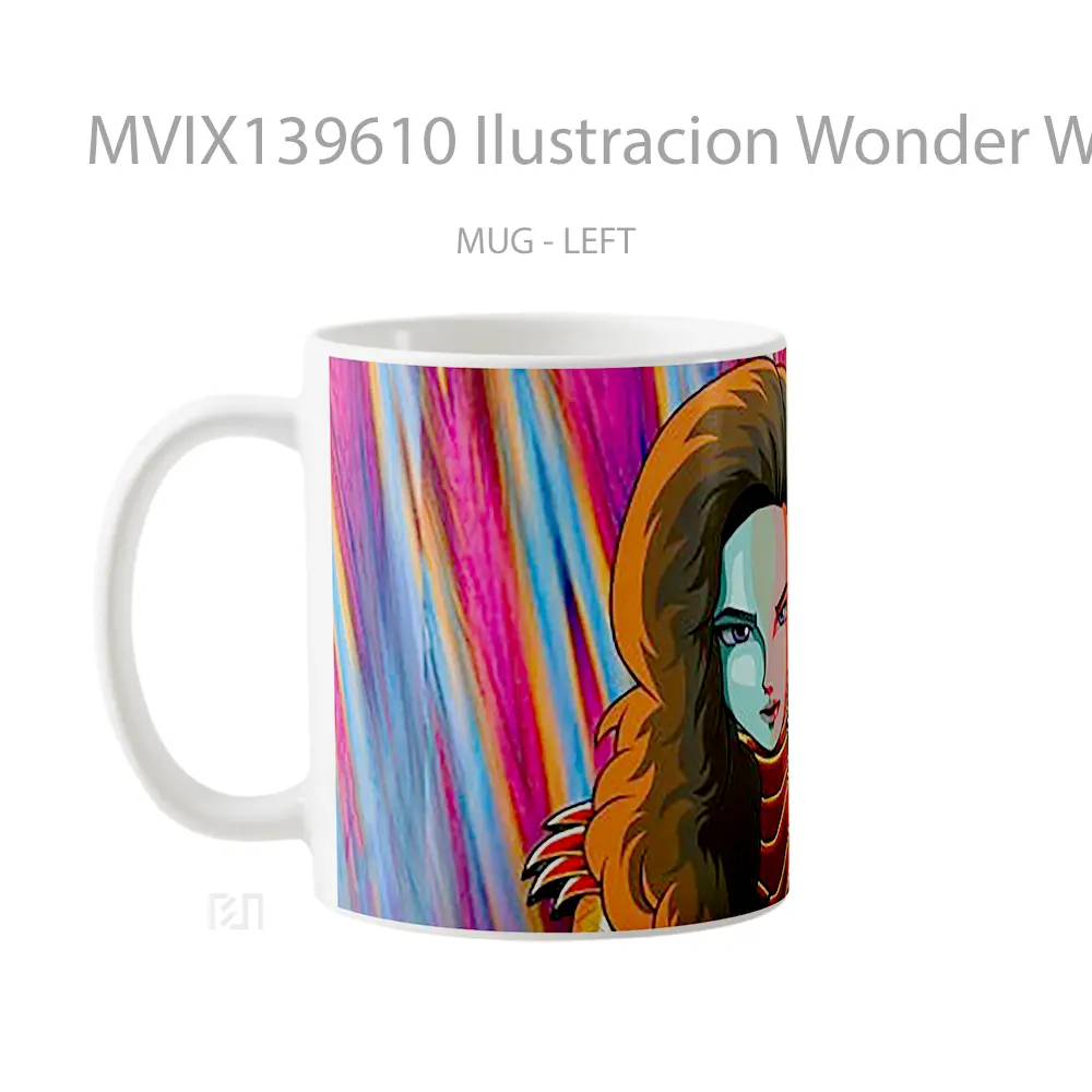 Mug Ilustracion Wonder Woman 2020 Gelas Superhero - All-side / Desain