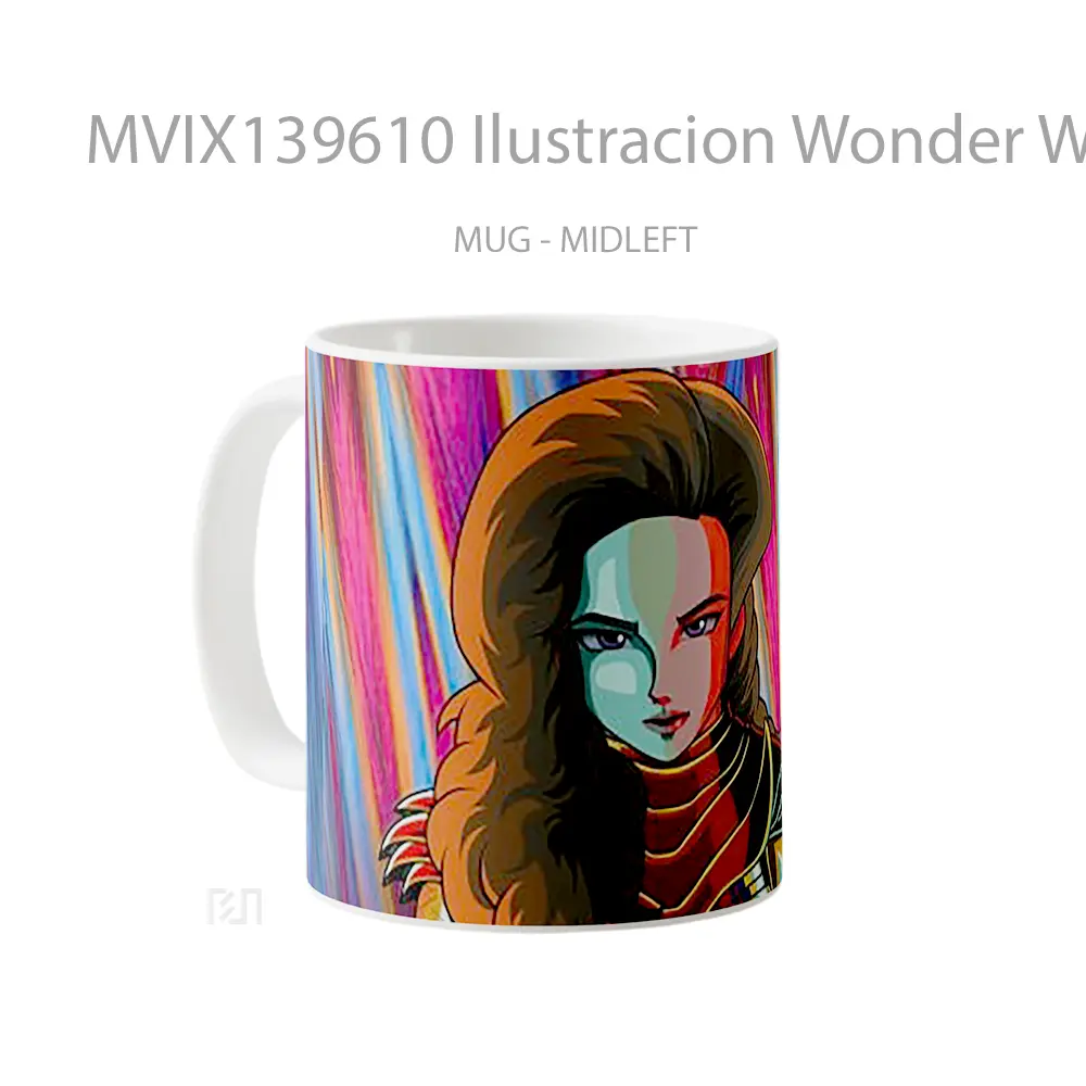 Mug Ilustracion Wonder Woman 2020 Gelas Superhero - All-side / Desain