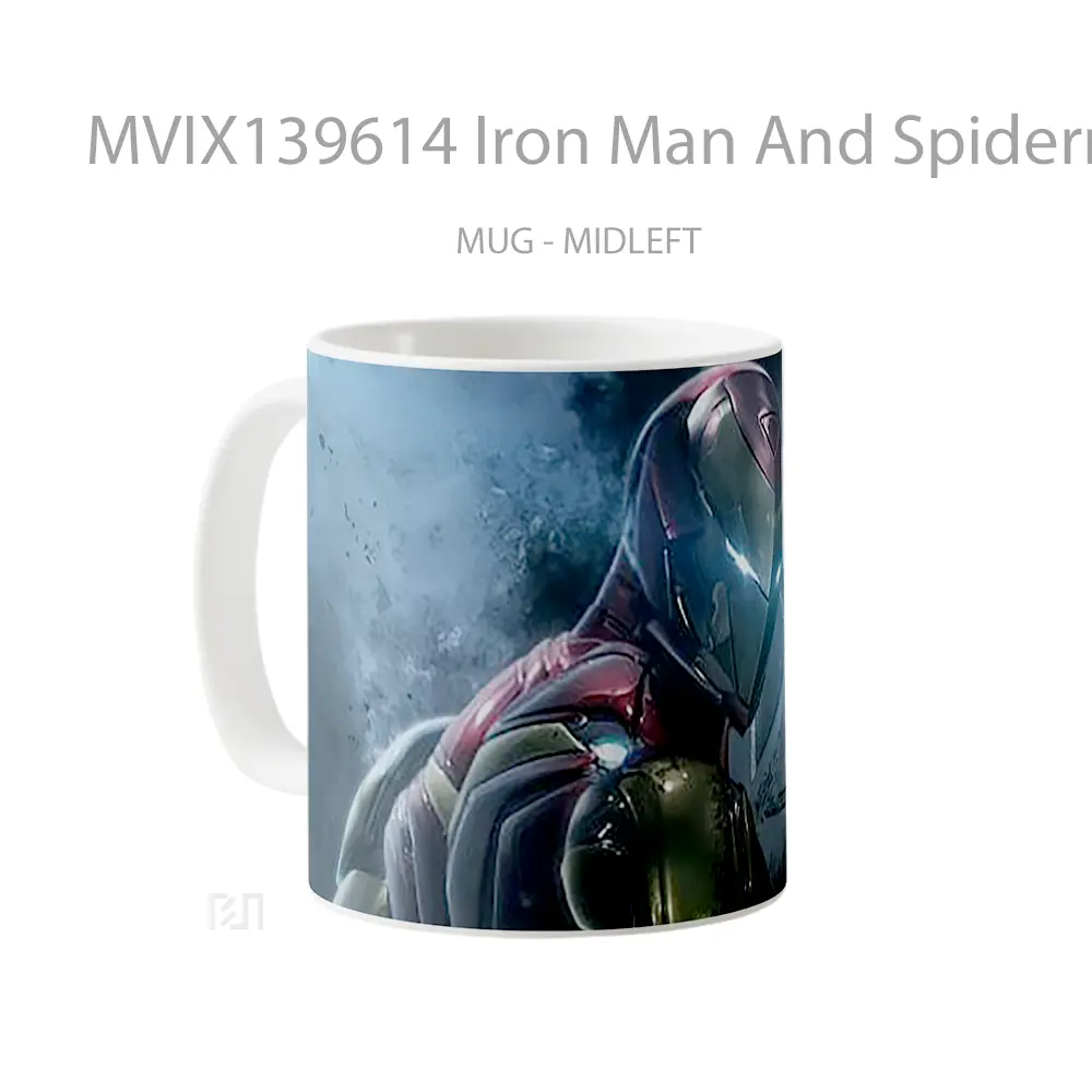 Mug Iron Man And Spiderman Gelas Superhero - All-side / Desain