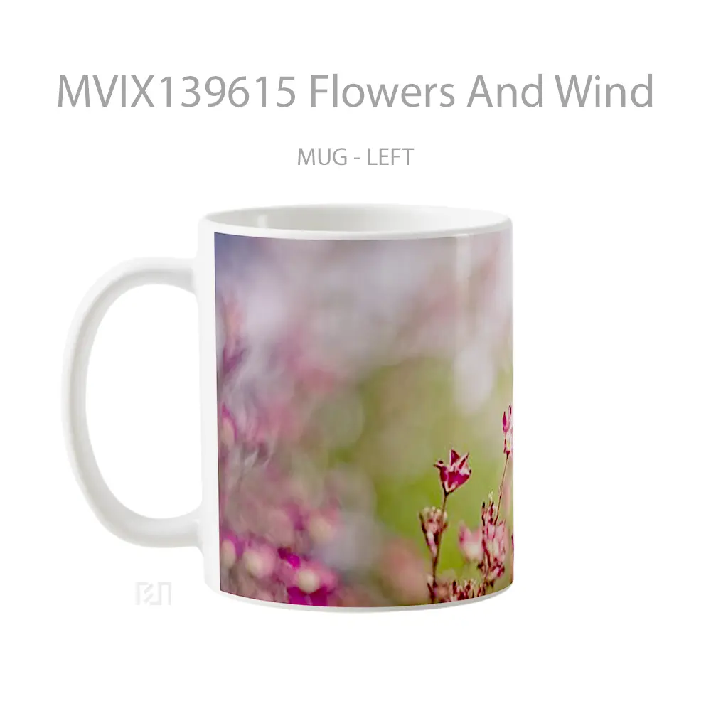 Mug Flowers And Wind Gelas Pemandangan Alam - All-side / Desain