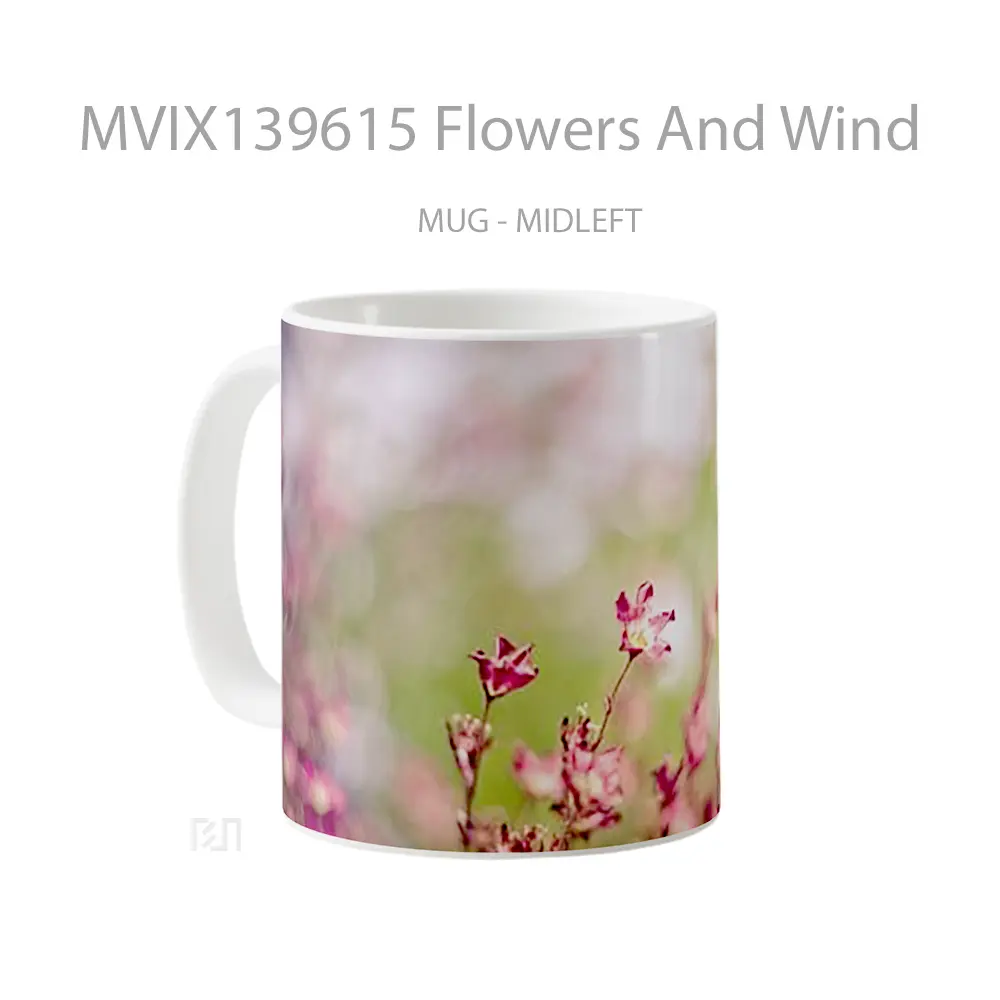 Mug Flowers And Wind Gelas Pemandangan Alam - All-side / Desain