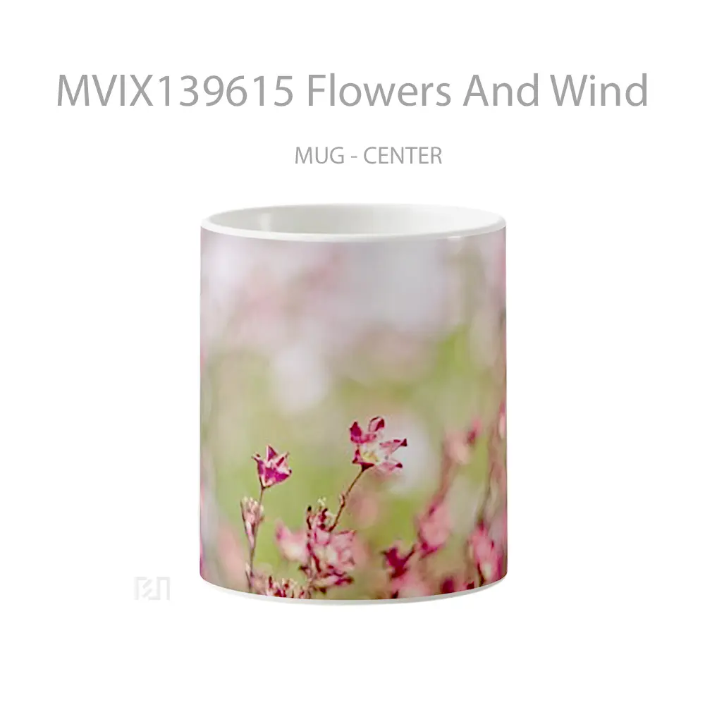 Mug Flowers And Wind Gelas Pemandangan Alam