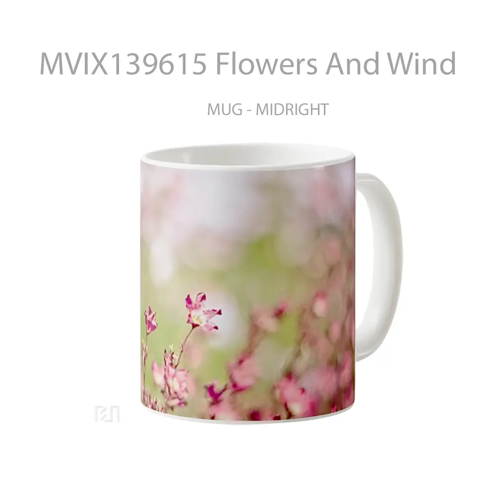 Mug Flowers And Wind Gelas Pemandangan Alam - All-side / Desain