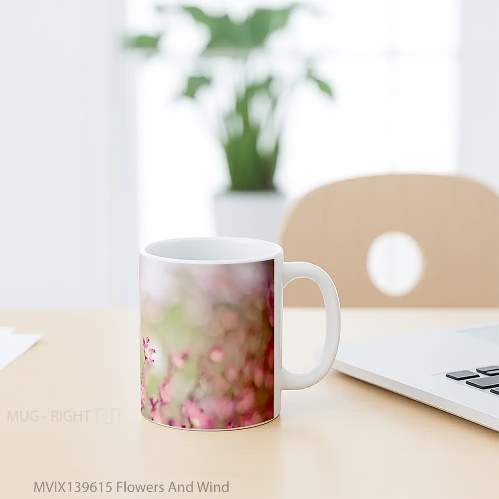 Mug Flowers And Wind Gelas Pemandangan Alam - All-side / Desain