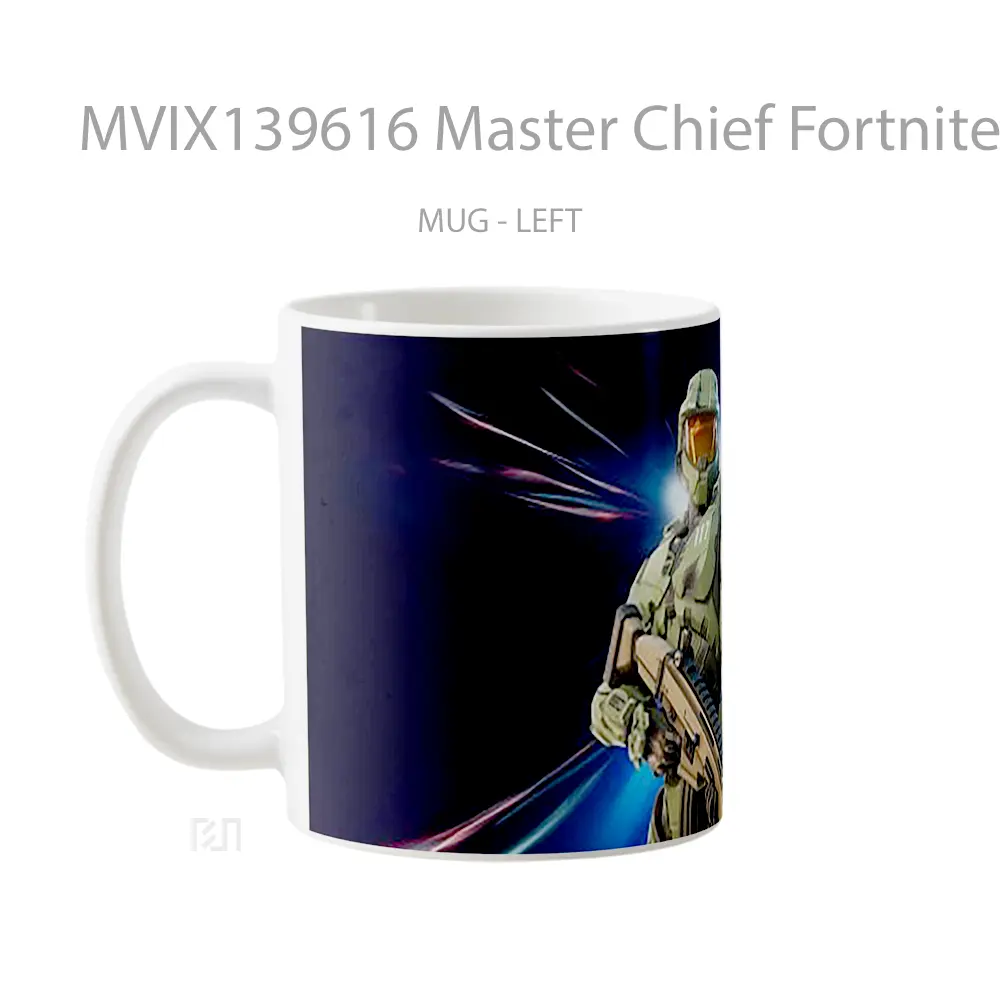 Mug Master Chief Fortnite Cangkir Gamer - All-side / Desain