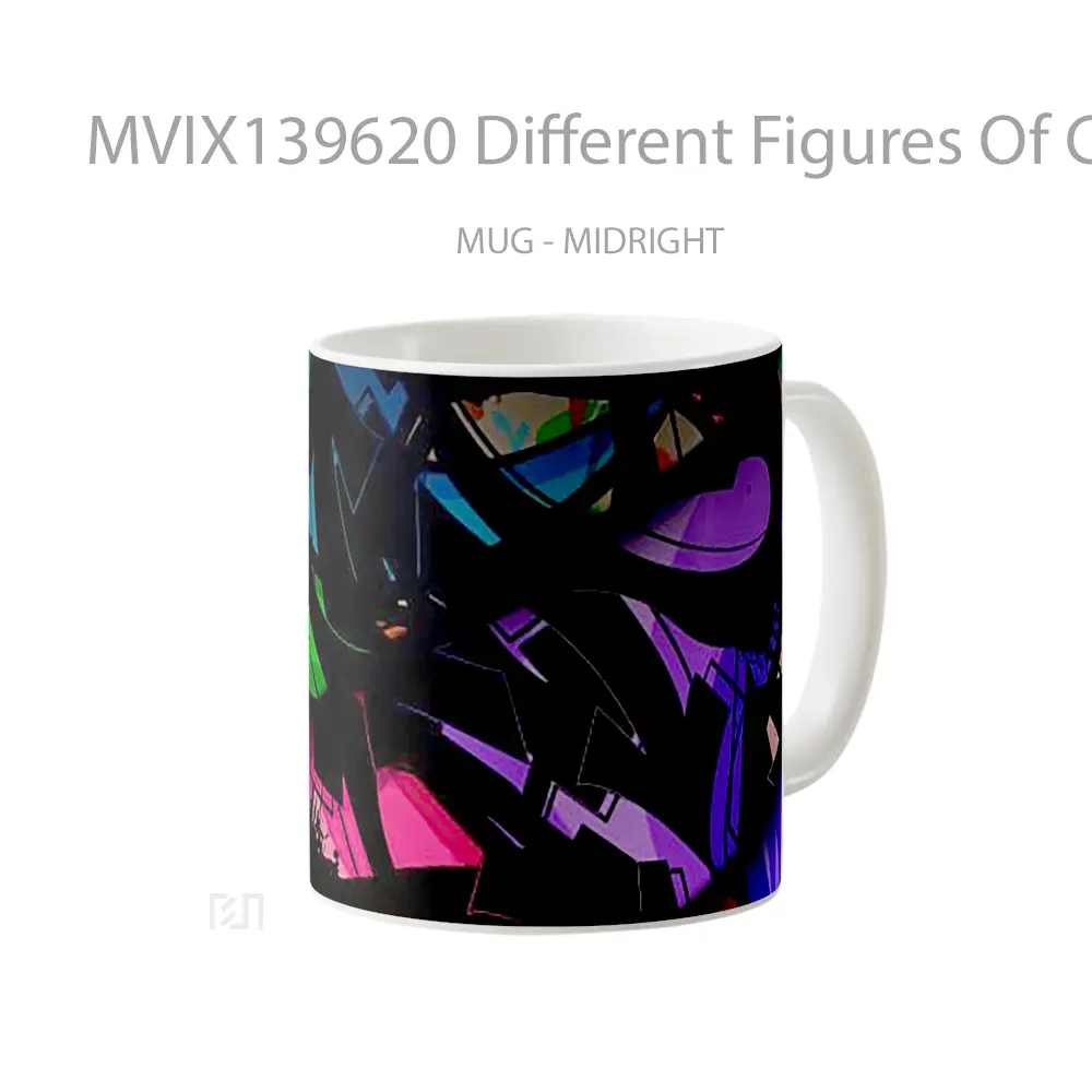 Mug Different Figures Of Colors Gelas Keramik Unik - All-side / Desain