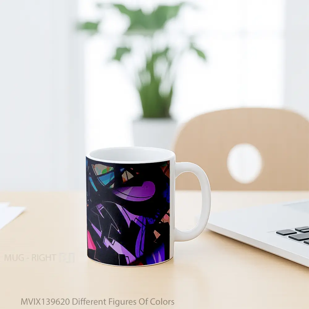 Mug Different Figures Of Colors Gelas Keramik Unik - All-side / Desain