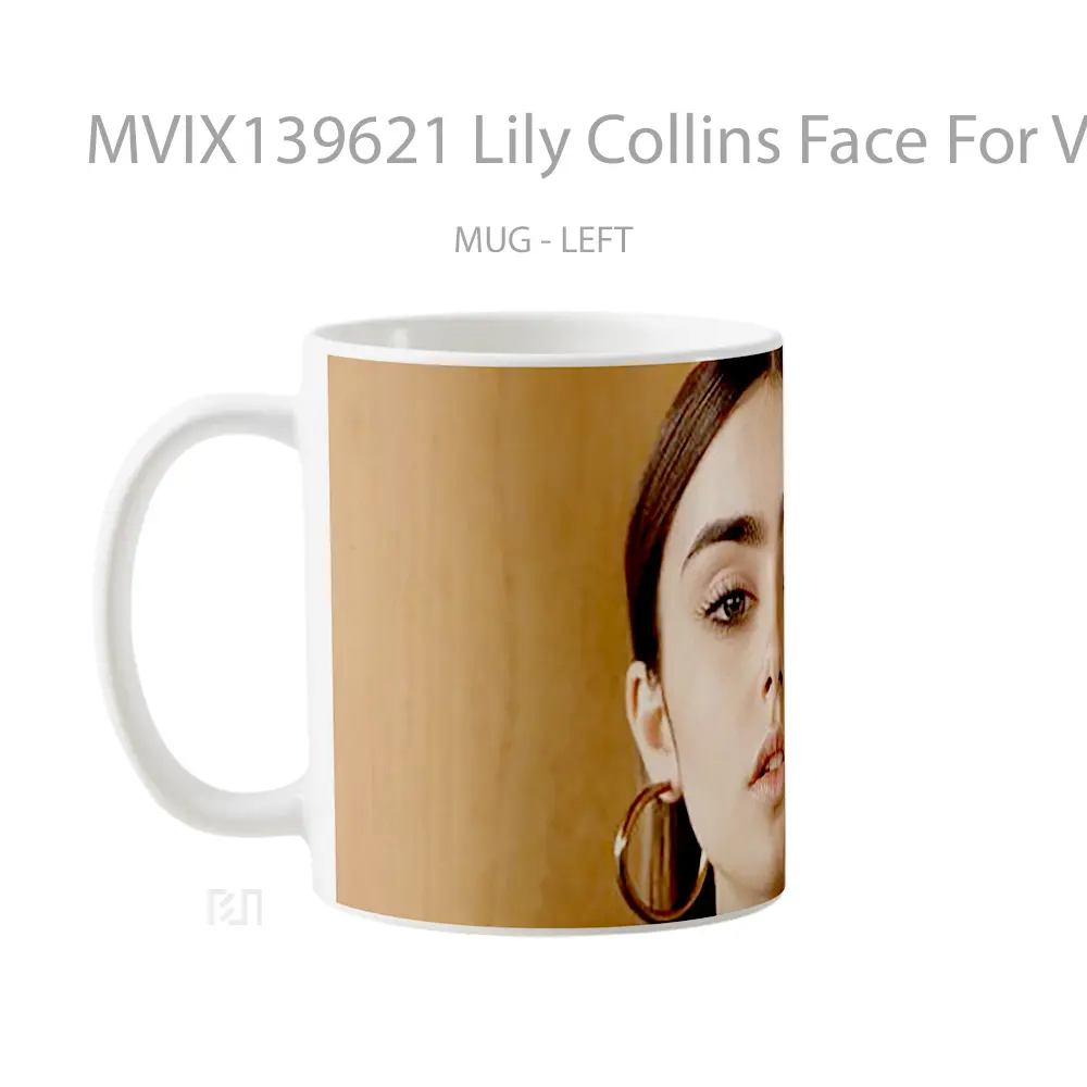Mug Lily Collins Face For Vogue Gelas Keramik Unik - All-side / Desain