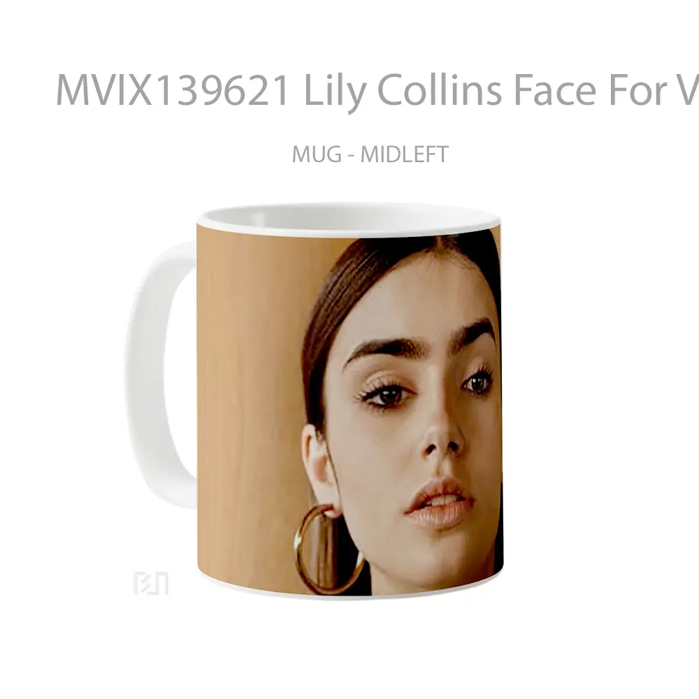 Mug Lily Collins Face For Vogue Gelas Keramik Unik - All-side / Desain