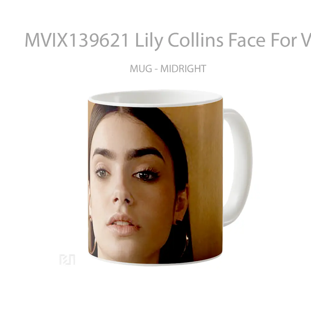 Mug Lily Collins Face For Vogue Gelas Keramik Unik - All-side / Desain