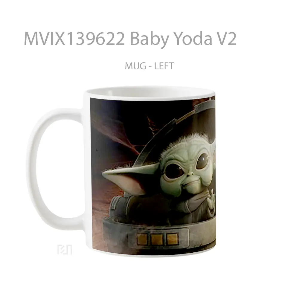 Mug Baby Yoda V2 Gelas Star Wars - All-side / Desain